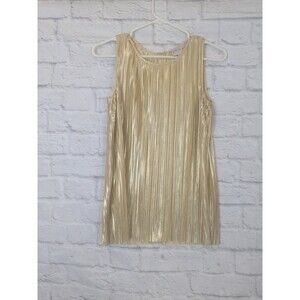 Philosophy Gold Pleated Sleeveless Blouse NEW Size XS Ball, Formal, New years